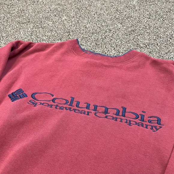 Columbia Other - Columbia Sportswear Company Vintage Embroidered Logo Sweatshirt Red Mens Large